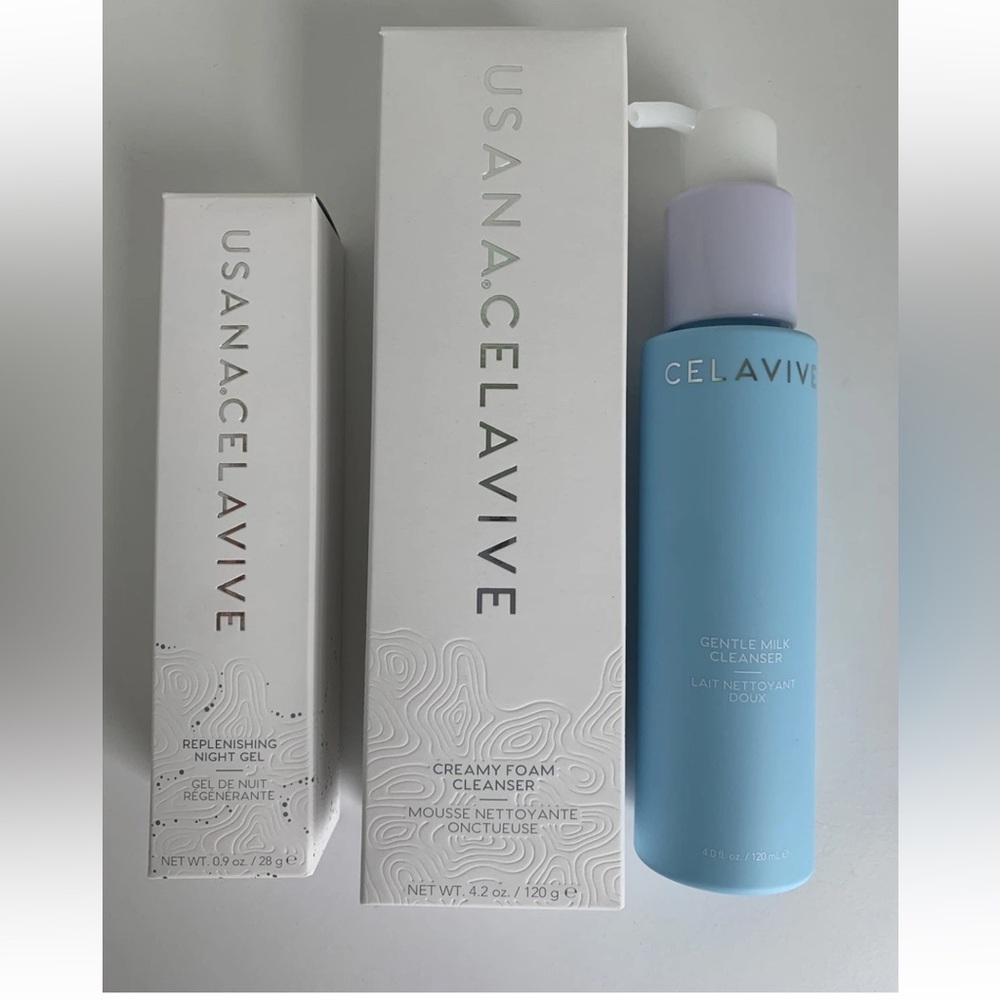 Lot of Usana Celavive Skincare Products Variety New Cleansers And Night Gel